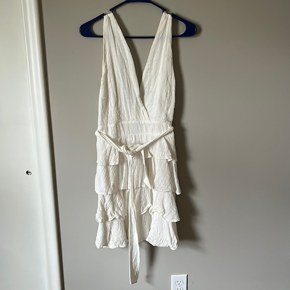 White Halter Dress